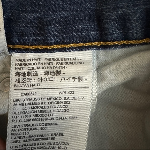 Levi's 505 Jeans Mens 36x30 Blue Distressed Regular Fit Straight Classic Denim - Picture 6 of 10